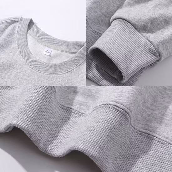 Sudadera en blanco para hombre, jersey con cuello redondo, ropa deportiva de manga larga, ropa personalizada, sudaderas de algodón