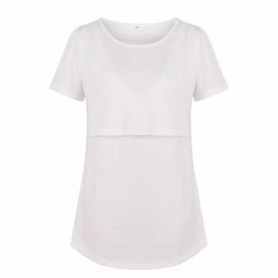 Tops de maternidad para mujer Ropa de lactancia Camiseta de lactancia a rayas
